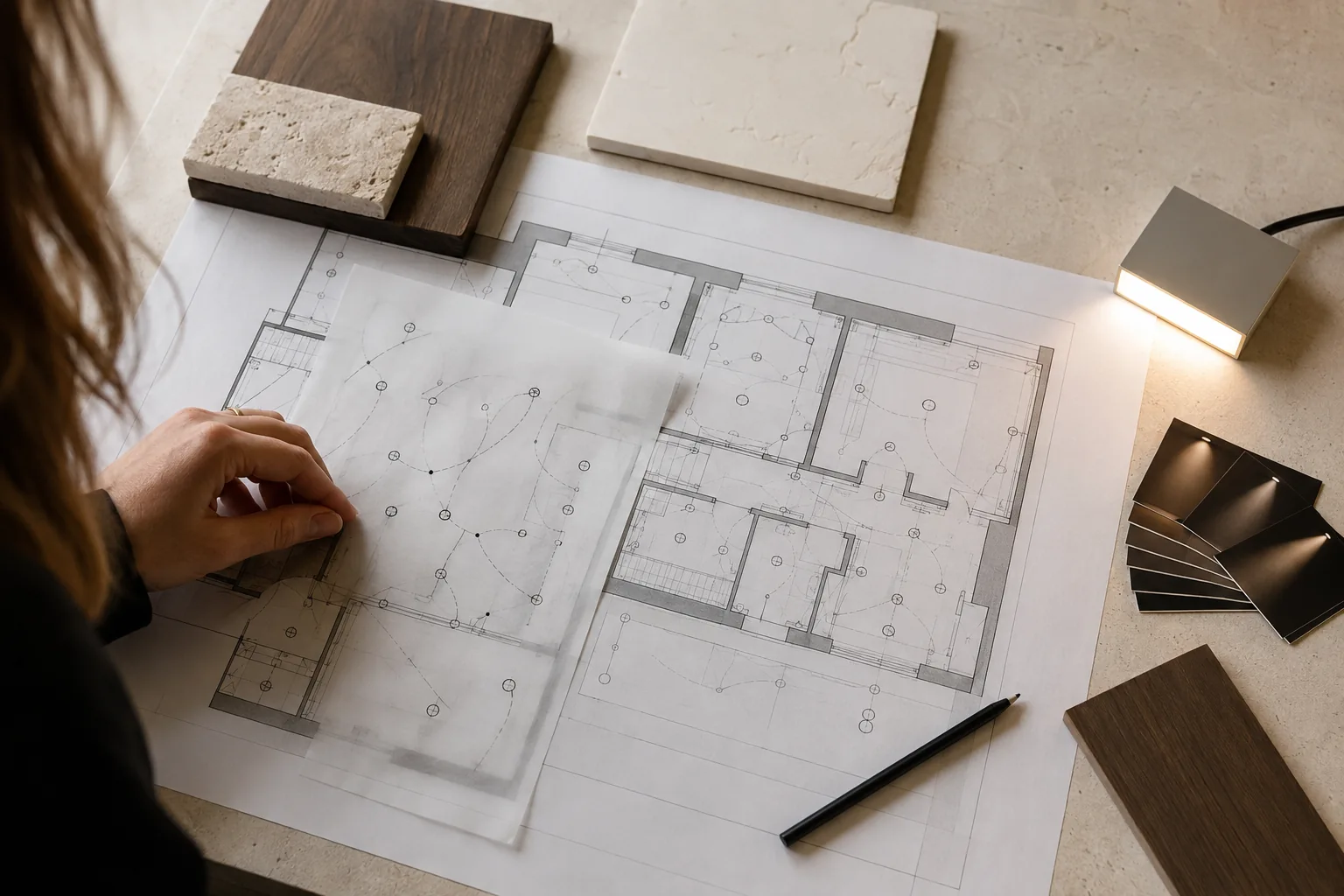 Conception d’un plan électrique d’appartement coordonné avec le mobilier et les circuits Conception d’un plan électrique d’appartement coordonné avec le mobilier et les circuits
