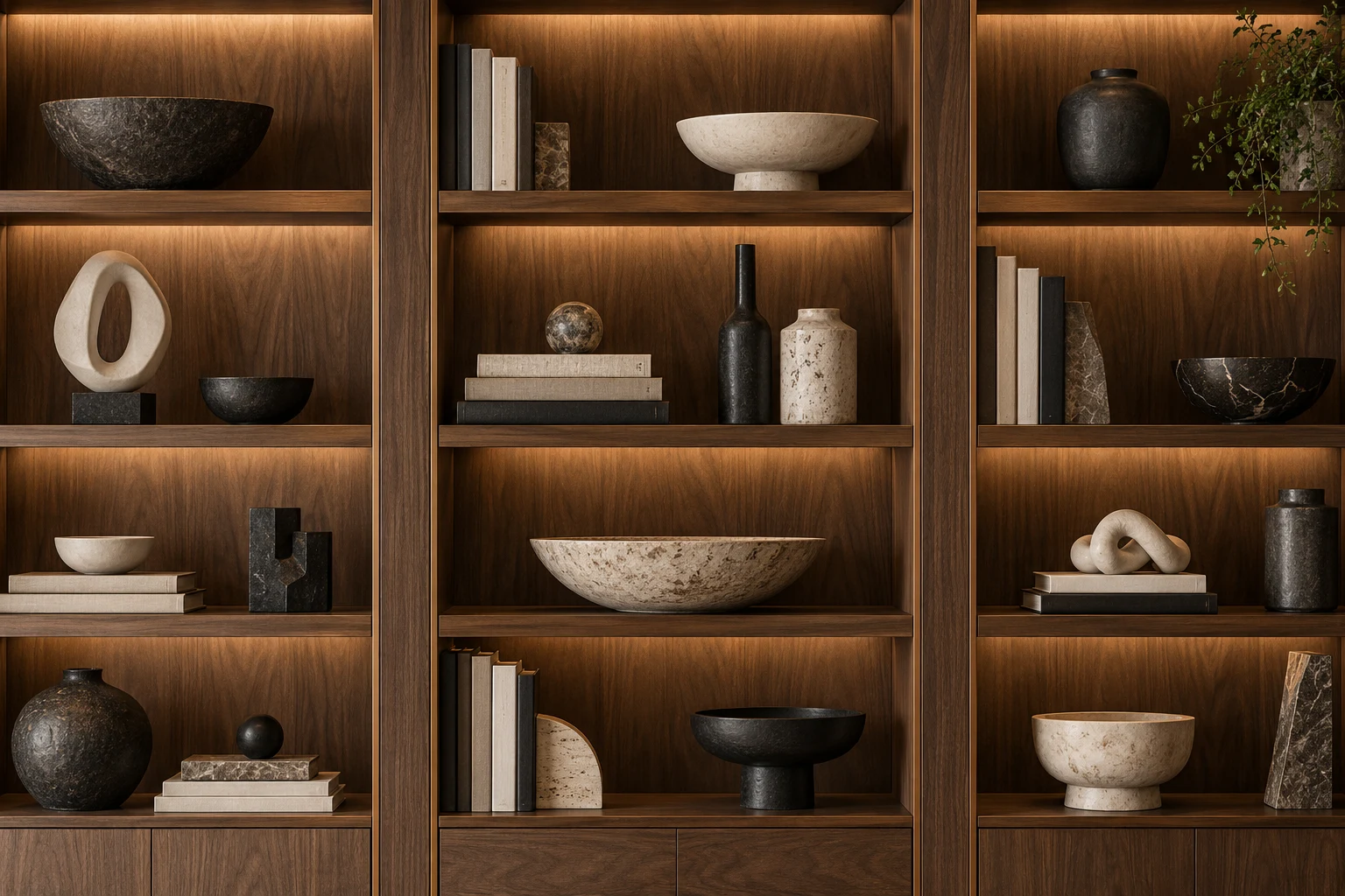 Agencement en bois dans un intérieur contemporain