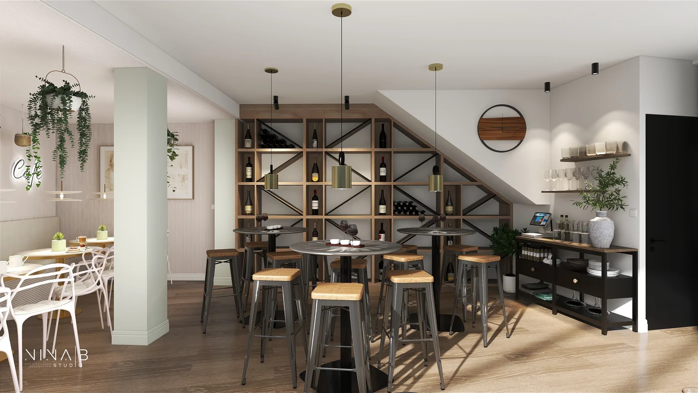 Restaurant chaleureux conçu par Nina B Studio Restaurant chaleureux conçu par Nina B Studio